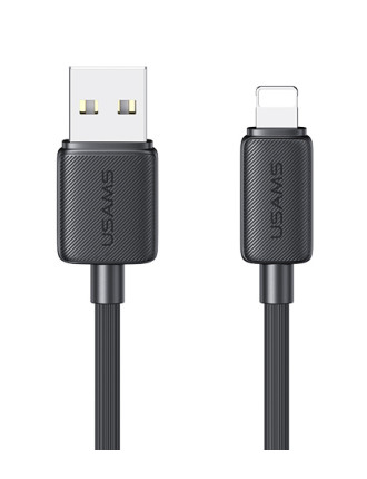 USAMS καλώδιο Lightning σε USB US-SJ689, 2.4A, 480Mbps, 1m, μαύρο