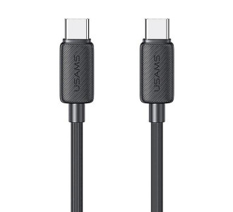 USAMS καλώδιο USB-C σε USB-C US-SJ691, 60W, 480Mbps, 1m, μαύρο