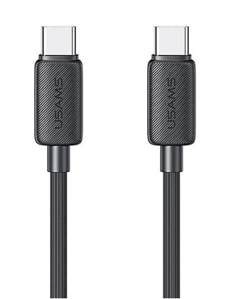 USAMS καλώδιο USB-C σε USB-C US-SJ691, 60W, 480Mbps, 1m, μαύρο USAMS καλώδιο USB-C σε USB-C US-SJ691, 60W, 480Mbps, 1m, μαύρο