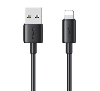USAMS καλώδιο Lightning σε USB US-SJ709, 2.4A, 480Mbps, 1m, μαύρο