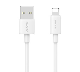 USAMS καλώδιο Lightning σε USB US-SJ709, 2.4A, 480Mbps, 1m, λευκό USAMS καλώδιο Lightning σε USB US-SJ709, 2.4A, 480Mbps, 1m, λευκό