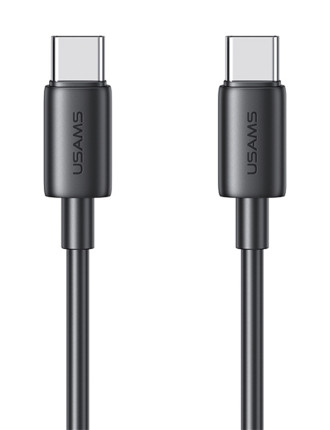 USAMS καλώδιο USB-C US-SJ711, 60W, 480Mbps, 1m, μαύρο USAMS καλώδιο USB-C US-SJ711, 60W, 480Mbps, 1m, μαύρο