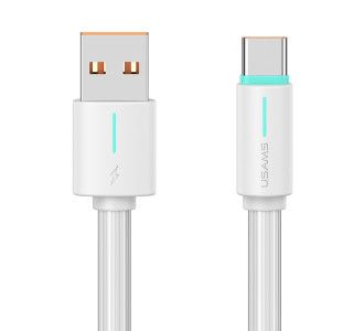 USAMS καλώδιο USB-C σε USB US-SJ732, 3A, 480Mbps, 1m, λευκό
