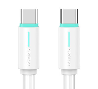 USAMS καλώδιο USB-C US-SJ734, 60W, 480Mbps, 1m, λευκό
