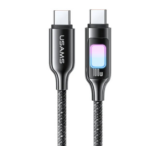 USAMS καλώδιο USB-C SJ750, 100W, 480Mbps, 1.2m, μαύρο
