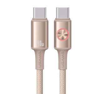 USAMS καλώδιο USB-C SJ751, 240W, 480Mbps, 1.2m, μπεζ