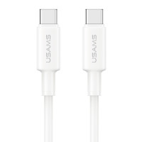 USAMS καλώδιο USB-C SJ763, 60W, 480Mbps, 1m, λευκό