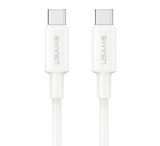 USAMS καλώδιο USB-C SJ763, 60W, 480Mbps, 1m, λευκό