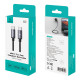 USAMS καλώδιο USB-C SJ769, 60W, 480Mbps, 1m, μαύρο USAMS καλώδιο USB-C SJ769, 60W, 480Mbps, 1m, μαύρο