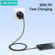 USAMS καλώδιο Lightning σε USB-C SJ770, 30W, 480Mbps, 1m, μαύρο USAMS καλώδιο Lightning σε USB-C SJ770, 30W, 480Mbps, 1m, μαύρο