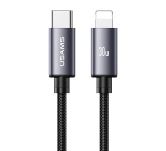 USAMS καλώδιο Lightning σε USB-C SJ770, 30W, 480Mbps, 1m, μαύρο USAMS καλώδιο Lightning σε USB-C SJ770, 30W, 480Mbps, 1m, μαύρο
