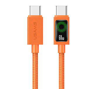 USAMS καλώδιο USB-C SJ773, 60W, 480Mbps, 1.2m, πορτοκαλί USAMS καλώδιο USB-C SJ773, 60W, 480Mbps, 1.2m, πορτοκαλί