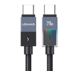 USAMS καλώδιο USB-C SJ775, 240W, 480Mbps, 1.2m, μαύρο USAMS καλώδιο USB-C SJ775, 240W, 480Mbps, 1.2m, μαύρο
