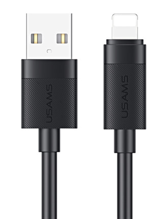 USAMS καλώδιο Lightning σε USB SJ778, 2.4A, 480Mbps, 1m, μαύρο USAMS καλώδιο Lightning σε USB SJ778, 2.4A, 480Mbps, 1m, μαύρο