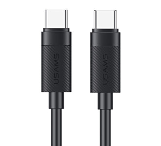 USAMS καλώδιο USB-C SJ780, 60W, 480Mbps, 1m, μαύρο USAMS καλώδιο USB-C SJ780, 60W, 480Mbps, 1m, μαύρο
