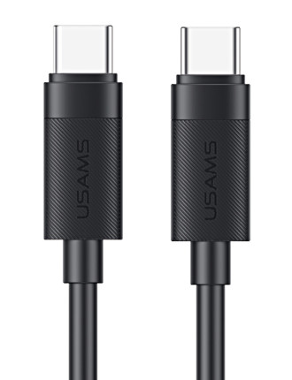 USAMS καλώδιο USB-C SJ780, 60W, 480Mbps, 1m, μαύρο USAMS καλώδιο USB-C SJ780, 60W, 480Mbps, 1m, μαύρο