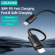 USAMS καλώδιο Lightning σε USB-C SJ781, 30W, 480Mbps, 1m, μαύρο USAMS καλώδιο Lightning σε USB-C SJ781, 30W, 480Mbps, 1m, μαύρο
