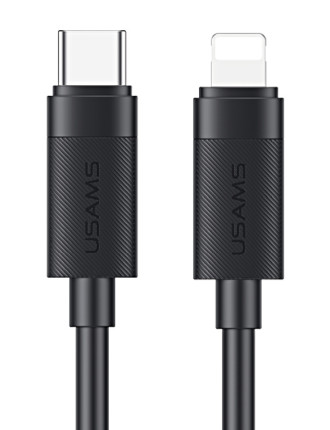 USAMS καλώδιο Lightning σε USB-C SJ781, 30W, 480Mbps, 1m, μαύρο USAMS καλώδιο Lightning σε USB-C SJ781, 30W, 480Mbps, 1m, μαύρο