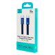 USAMS καλώδιο USB-C SJ783, 60W, 480Mbps, flat, 1.2m, μπλε USAMS καλώδιο USB-C SJ783, 60W, 480Mbps, flat, 1.2m, μπλε