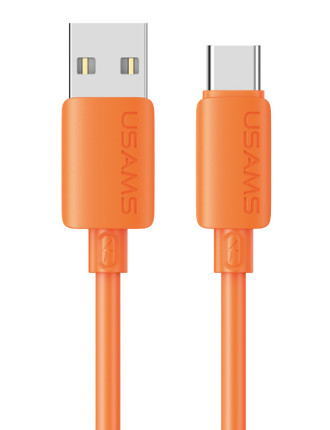 USAMS καλώδιο USB-C σε USB SJ786, σιλικόνης, 3A, 480Mbps, 1m, πορτοκαλί USAMS καλώδιο USB-C σε USB SJ786, σιλικόνης, 3A, 480Mbps, 1m, πορτοκαλί