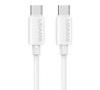 USAMS καλώδιο USB-C SJ787, σιλικόνης, 60W, 480Mbps, 1m, λευκό USAMS καλώδιο USB-C SJ787, σιλικόνης, 60W, 480Mbps, 1m, λευκό