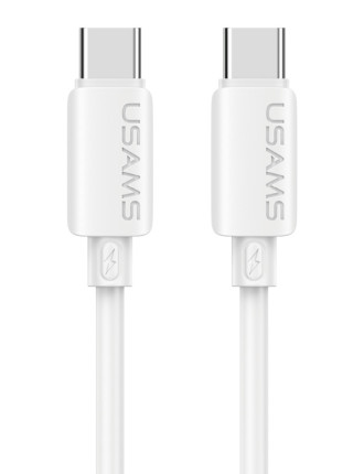 USAMS καλώδιο USB-C SJ787, σιλικόνης, 60W, 480Mbps, 1m, λευκό USAMS καλώδιο USB-C SJ787, σιλικόνης, 60W, 480Mbps, 1m, λευκό