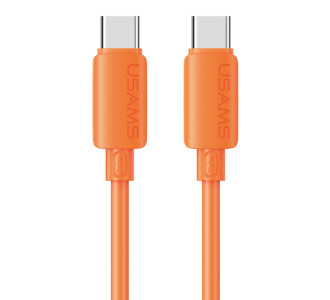 USAMS καλώδιο USB-C SJ787, σιλικόνης, 60W, 480Mbps, 1m, πορτοκαλί USAMS καλώδιο USB-C SJ787, σιλικόνης, 60W, 480Mbps, 1m, πορτοκαλί