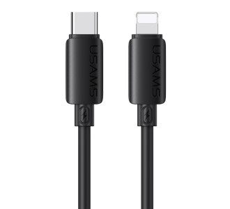 USAMS καλώδιο Lightning σε USB-C SJ788, σιλικόνης, 30W, 480Mbps, 1m, μαύρο USAMS καλώδιο Lightning σε USB-C SJ788, σιλικόνης, 30W, 480Mbps, 1m, μαύρο