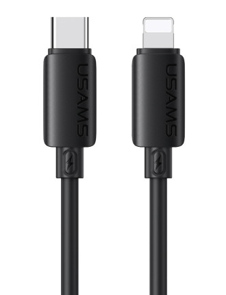 USAMS καλώδιο Lightning σε USB-C SJ788, σιλικόνης, 30W, 480Mbps, 1m, μαύρο USAMS καλώδιο Lightning σε USB-C SJ788, σιλικόνης, 30W, 480Mbps, 1m, μαύρο