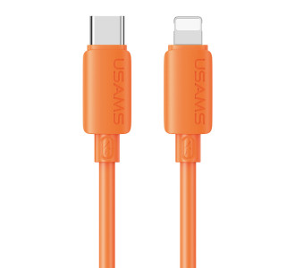 USAMS καλώδιο Lightning σε USB-C SJ788, σιλικόνης, 30W, 480Mbps, 1m, πορτοκαλί USAMS καλώδιο Lightning σε USB-C SJ788, σιλικόνης, 30W, 480Mbps, 1m, πορτοκαλί