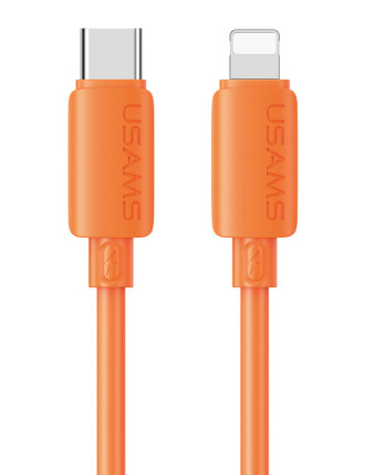 USAMS καλώδιο Lightning σε USB-C SJ788, σιλικόνης, 30W, 480Mbps, 1m, πορτοκαλί USAMS καλώδιο Lightning σε USB-C SJ788, σιλικόνης, 30W, 480Mbps, 1m, πορτοκαλί