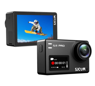 SJCAM action camera SJ8 Pro, οθόνη αφής, 12MP/4K, WiFi, αδιάβροχη θήκη, μαύρη