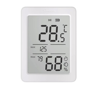 SONOFF smart θερμόμετρο & υγρασιόμετρο AirGuard TH, έως 60°C, ZigBee 3.0 & Bluetooth, λευκό SONOFF smart θερμόμετρο & υγρασιόμετρο AirGuard TH, έως 60°C, ZigBee 3.0 & Bluetooth, λευκό