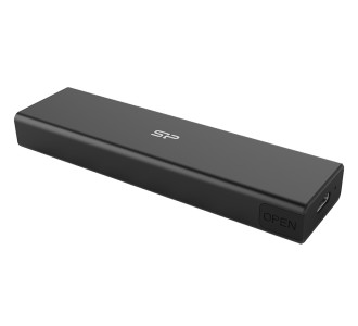 SILICON POWER θήκη για M.2 PCIe NVMe/SATA SSD PD60, tool free, 10Gbps, μαύρη