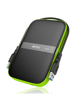 SILICON POWER εξωτερικός HDD Armor A60, 1TB, USB 3.2, πράσινος
