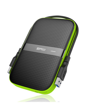 SILICON POWER εξωτερικός HDD Armor A60, 1TB, USB 3.2, πράσινος