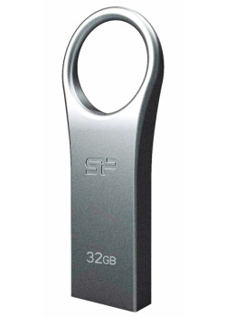 SILICON POWER USB Flash Drive Firma F80, 32GB, USB 2.0, ασημί