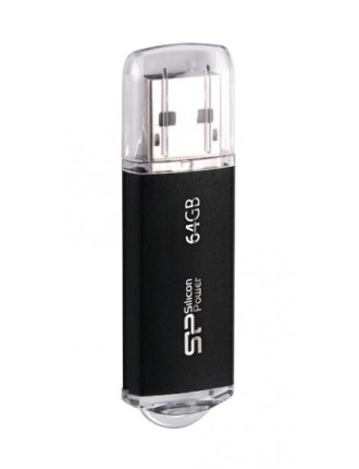 SILICON POWER USB Flash Drive Ultima II-I, 64GB, USB 2.0, μαύρο