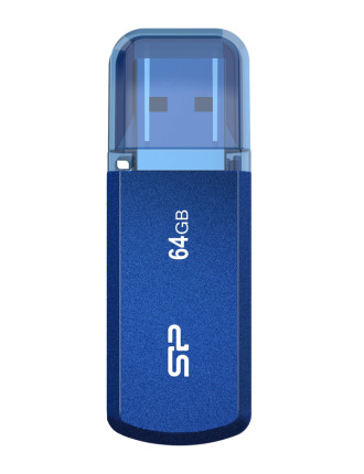 SILICON POWER USB Flash Drive Helios 202, 64GB, USB 3.2, μπλε SILICON POWER USB Flash Drive Helios 202, 64GB, USB 3.2, μπλε