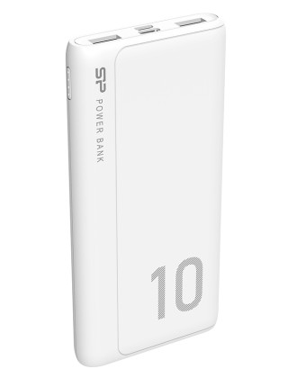 SILICON POWER power bank GP15, 10000mAh, 2x USB output, 2.1A, λευκό SILICON POWER power bank GP15, 10000mAh, 2x USB output, 2.1A, λευκό