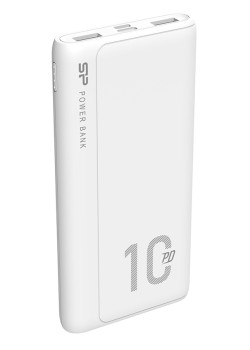 SILICON POWER power bank QP15, 10000mAh, 2x USB & USB Type-C, 3A, λευκό