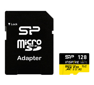 SILICON POWER κάρτα μνήμης microSDXC Inspire, 128GB, UHS-I U3 A1 V30 SILICON POWER κάρτα μνήμης microSDXC Inspire, 128GB, UHS-I U3 A1 V30