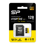 SILICON POWER κάρτα μνήμης microSDXC Inspire, 128GB, UHS-I U3 A1 V30