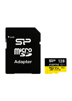 SILICON POWER κάρτα μνήμης microSDXC Inspire, 128GB, UHS-I U3 A1 V30