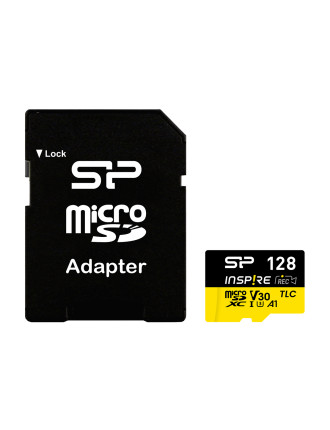 SILICON POWER κάρτα μνήμης microSDXC Inspire, 128GB, UHS-I U3 A1 V30 SILICON POWER κάρτα μνήμης microSDXC Inspire, 128GB, UHS-I U3 A1 V30