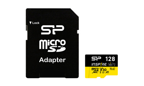 SILICON POWER κάρτα μνήμης microSDXC Inspire, 128GB, UHS-I U3 A1 V30