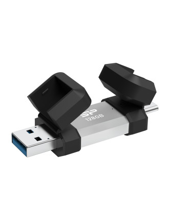 SILICON POWER USB Flash Drive C51, USB/USB-C, 128GB, 120MBps, ασημί SILICON POWER USB Flash Drive C51, USB/USB-C, 128GB, 120MBps, ασημί