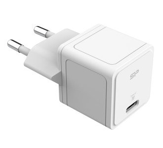 SILICON POWER φορτιστής τοίχου SP20WASYQM121PCW, USB-C, PD 20W, λευκός