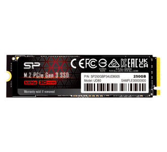 SILICON POWER SSD PCIe Gen3x4 M.2 2280 UD80, 250GB, 3.400-3.000MB/s