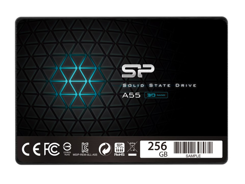 SILICON POWER SSD A55 256GB, 2.5", SATA III, 550-450MB/s 7mm, TLC